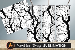 Black Branches Silhouette Texture Tumbler Png Product Image 1