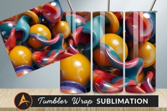 Abstract Colorful Spheres And Tubes Background Product Image 1