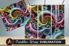 Colorful Swirls Abstract Background Tumbler Png Product Image 1