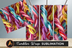 Colorful Twisted Candy Background Tumbler Png Product Image 1