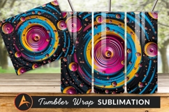 Colorful Swirls And Bubbles Artistic Tumbler Png Product Image 1