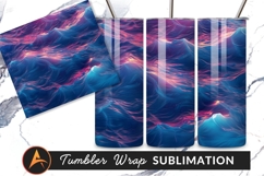 Abstract Waves Gradient Colorful Background Tumbler Png Product Image 1