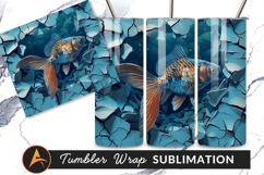 Goldfish Through Tumbler Png Shattered Glass Product Image 1
