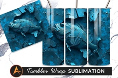 Aquatic Artwork Tumbler Png Image Creation Product Image 1
