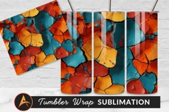 Colorful Cracked Paint Abstract Texture Background Tumbler Product Image 1