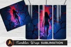 Woman Breaks Through Wall Tumbler Png Product Image 1
