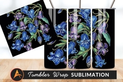 Floral Embroidery Design With Bluebell Flowers Tumbler Product Image 1