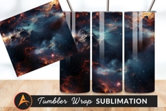 Nebula Stars Space Background Tumbler Png Product Image 1