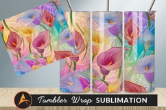 Colorful Calla Lily Flowers Seamless Pattern Design Product Image 1