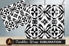 Elegant Black White Floral Repeating Pattern Design Product Image 1