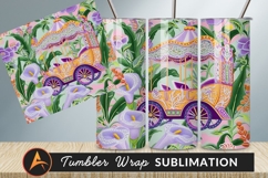 Ornate Carriage Surrounded By Lush Floral Abundance Tumbler Product Image 1