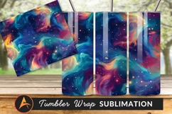 Cosmic Abstract With Swirling Brushstrokes Tumbler Png Product Image 1