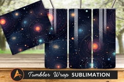 Abstract Cosmic Circles Swirl Seamless Background Product Image 1