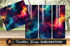 Colorful Galaxy Nebula Background Tumbler Png Product Image 1