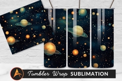 Seamless Planet Pattern Space Tumbler Png Product Image 1