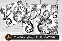 Seamless Baroque Floral Vector Pattern Tumbler Png Product Image 1