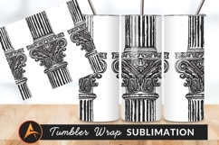Engraved Illustration Of Ancient Roman Columns Tumbler Png Product Image 1