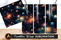 Colorful Space Seamless Pattern With Planets Tumbler Product Image 1