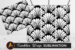 Black And White Art Deco Pattern Tumbler Png Product Image 1