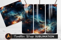 Vibrant Cosmic Nebula Space Background Digital Art Product Image 1