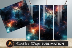 Colorful Nebula Stars Space Tumbler Png Product Image 1