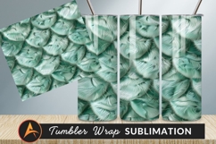 Seamless Aqua Furry Scales Texture Tumbler Png Product Image 1