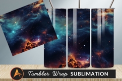 Cosmic Nebula With Mountain Tumbler Png Image Product Image 1