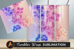 Floral Arrangement Graphic Design Tumbler Png Product Image 1