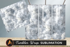 White Fluffy Texture Background Perfect For Tumbler Png Product Image 1