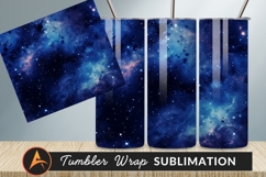 Deep Blue Nebula Space Stars Tumbler Png Product Image 1
