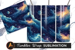 Cosmic Dreamscape Space Art Tumbler Png Product Image 1