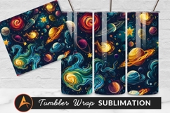 Colorful Planets And Stars In Cosmic Background Product Image 1