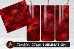 Red Fluffy Fur Texture Seamless Pattern Tumbler Png Product Image 1