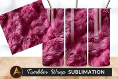 Fluffy Hot Pink Fur Abstract Texture Tumbler Png Product Image 1