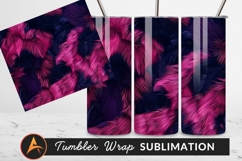 Abstract Pink And Blue Fur Texture Tumbler Png Product Image 1