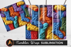 Colorful Textured Socks Background Tumbler Png Product Image 1