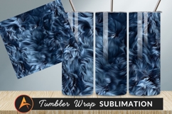 Abstract Blue Fur Texture Background Seamless Tumbler Product Image 1