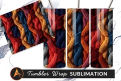 Colorful Braided Knit Fabric Background Tumbler Png Product Image 1