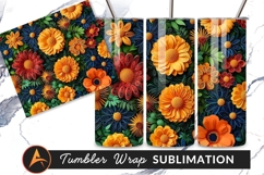 Colorful Paper Quilled Flowers On Dark Background Product Image 1