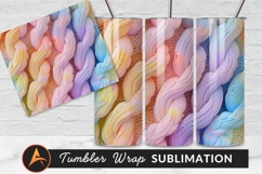 Pastel Gradient Braided Knit Tumbler Png Product Image 1