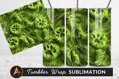 Green Abstract Furry Face Tumbler Png Design Product Image 1