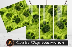 Abstract Green Floral Pattern Tumbler Png Product Image 1