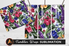 Quilled Paper Flowers Colorful Floral Background Art Product Image 1