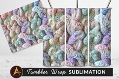 Pastel Textured Knitted Background For Tumbler Png Product Image 1