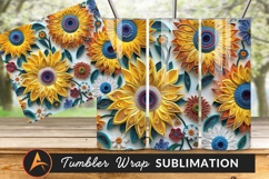 Quilled Paper Flowers Art Tumbler Png Product Image 1