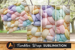 Pastel Knitted Wool Interwoven Tumbler Png Background Product Image 1