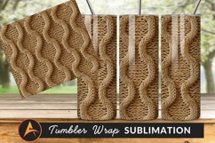 Seamless Knitted Beige Pattern Tumbler Png Product Image 1