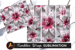 Elegant Pink And White Floral Pattern Background Product Image 1