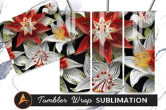 Paper Quilled Flowers Floral Tumbler Png Art Product Image 1