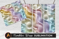 Abstract Pastel Geometric Shapes Tumbler Png Product Image 1